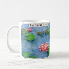 Lotus flower watercolor コーヒーマグカップ