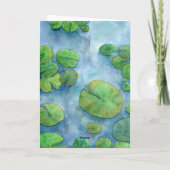 Lotus flower watercolor サンキューカード (裏面)