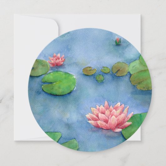Lotus flower watercolor シーズンカード (正面)