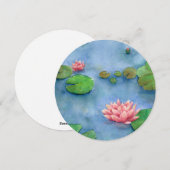 Lotus flower watercolor シーズンカード (正面/裏面)