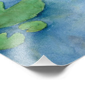 Lotus flower watercolor フォトプリント            (角)