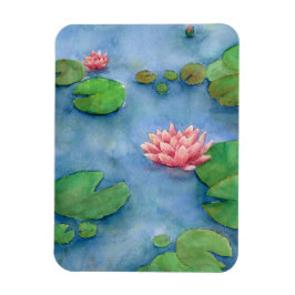 Lotus flower watercolor マグネット