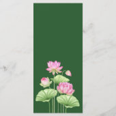 Lotus Flower Wedding Menu Card メニュー (裏面)