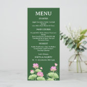 Lotus Flower Wedding Menu Card メニュー (スタンド正面)