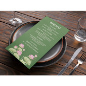 Lotus Flower Wedding Menu Card メニュー