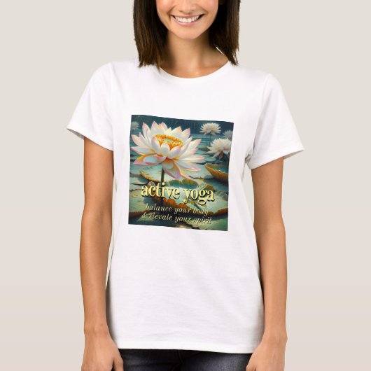 Lotus flower Yoga Tシャツ (正面)