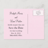 Lotus Flowers日付はがき保存(ピンク) 案内ポストカード (裏面)