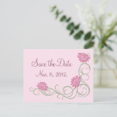 Lotus Flowers日付はがき保存(ピンク) 案内ポストカード (スタンド正面)