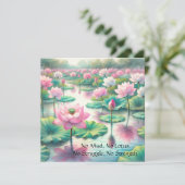 Lotus Flowers & Quote サンキューカード (スタンド正面)