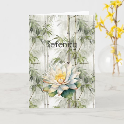 Lotus Flowers Serenity  カード (黄色い花)