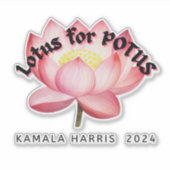 Lotus For POTUS Harris選任ノートブックPCデカール シール (正面)