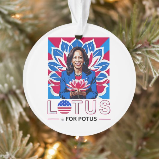Lotus for Potus Kamala Harris大統領選挙キャンペーン オーナメント (ツリー)