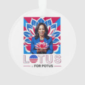 Lotus for Potus Kamala Harris大統領選挙キャンペーン オーナメント (裏面)