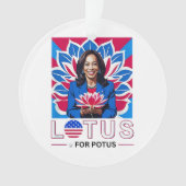 Lotus for Potus Kamala Harris大統領選挙キャンペーン オーナメント (正面)