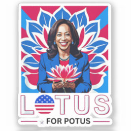 Lotus for Potus Kamala Harris大統領選挙キャンペーン シール