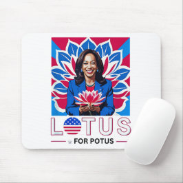 Lotus for Potus Kamala Harris大統領選挙キャンペーン マウスパッド