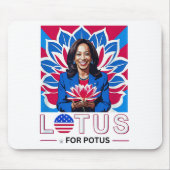 Lotus for Potus Kamala Harris大統領選挙キャンペーン マウスパッド (正面)
