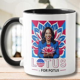 Lotus for Potus Kamala Harris大統領選挙キャンペーン マグカップ