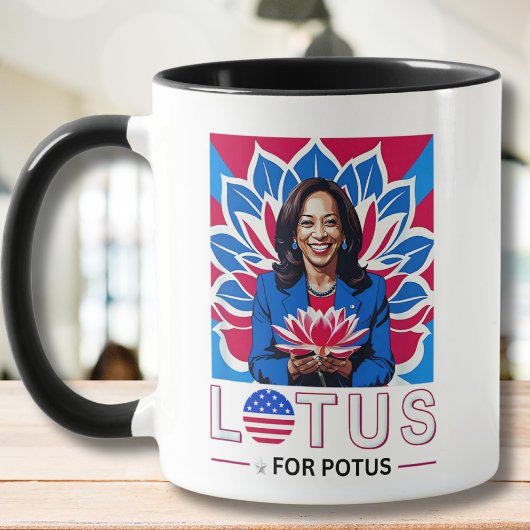 Lotus for Potus Kamala Harris大統領選挙キャンペーン マグカップ