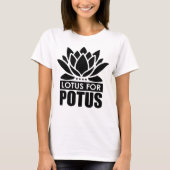 Lotus For Potus Kamala Harris女性のTシャツ Tシャツ (正面)