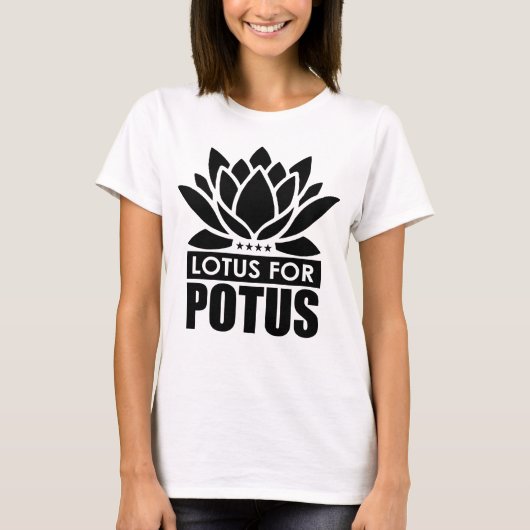 Lotus For Potus Kamala Harris女性のTシャツ Tシャツ (正面)