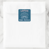 Lotus for Potus Kamala Harris for Presidentフローラ スクエアシール (バッグ)