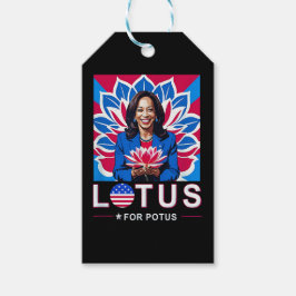Lotus For Potus USA選出Kamala Harris 2024 ギフトタグ