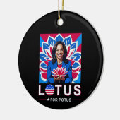 Lotus For Potus USA選出Kamala Harris 2024 セラミックオーナメント (左)