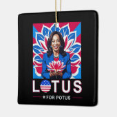 Lotus For Potus USA選出Kamala Harris 2024 セラミックオーナメント (左)