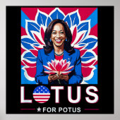 Lotus For Potus USA選出Kamala Harris 2024 ポスター (正面)