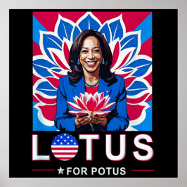 Lotus For Potus USA選出Kamala Harris 2024 ポスター