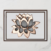 Lotus grey & copper foil card  箔シーズンカード (正面)