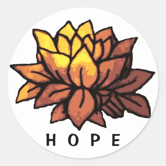 Lotus Hopeステッカー ラウンドシール (正面)