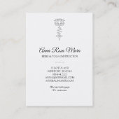 *~* Lotus Lavender Blue Rays霊気癒しエネルギー 名刺 (裏面)