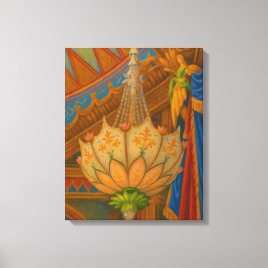 Lotus Light – Royal Pavilion Chandelier Print キャンバスプリント (正面)