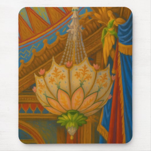 Lotus Light – Royal Pavilion Chandelier Print マウスパッド (正面)