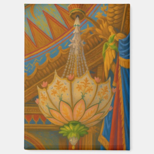 Lotus Light – Royal Pavilion Chandelier Print マグネット (正面)