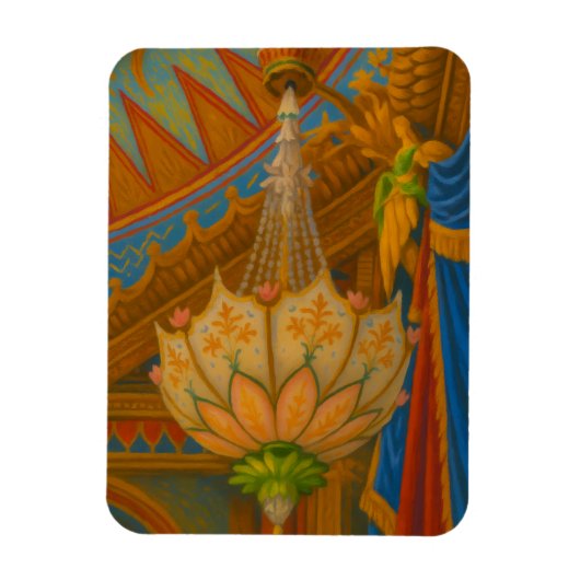 Lotus Light – Royal Pavilion Chandelier Print マグネット (縦)