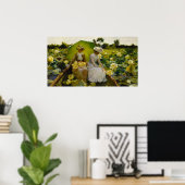 Lotus Lilies, Charles Curran ポスター (ホームオフィス)