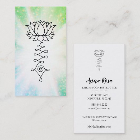 *~*Lotus Lilly霊気の修復    名刺 (正面/裏面)
