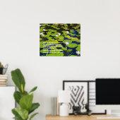 Lotus Lily Padの自然写真 |オプションのことわざ ポスター (ホームオフィス)