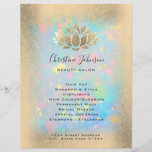 lotus logo on opal background チラシ (正面)