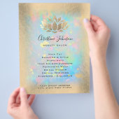 lotus logo on opal background チラシ (手)