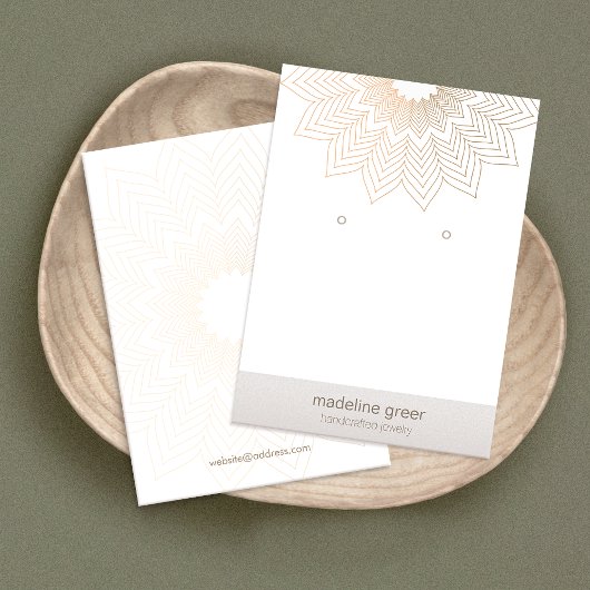 Lotus Mandalaジュエリーデザイナーイヤリングディスプレイ