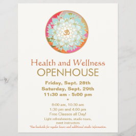 Lotus Mandala Health and Wellness Flyer チラシ