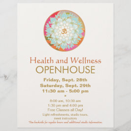Lotus Mandala Health and Wellness Flyer チラシ