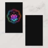 Lotus Mandala Spiritual Reiki Master Yoga Chakra 名刺 (正面/裏面)