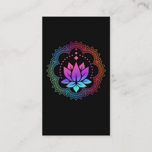 Lotus Mandala Spiritual Reiki Master Yoga Chakra 名刺 (正面)