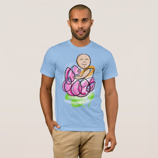 Lotus Monk Meditation Tシャツ (正面フル)