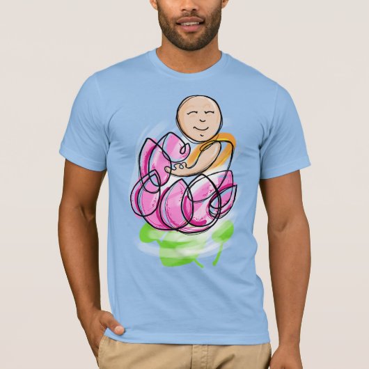Lotus Monk Meditation Tシャツ (正面)